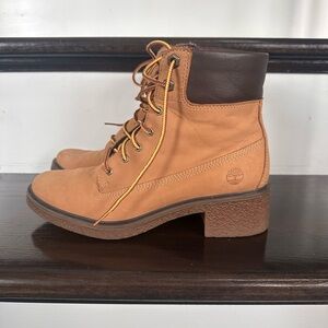 Timberland Women's Brinda 6 Inch Wheat Nubuck Lace Up Boots A1KLL